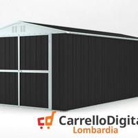 Box garage auto in Acciaio 327x611cm 19mq nero