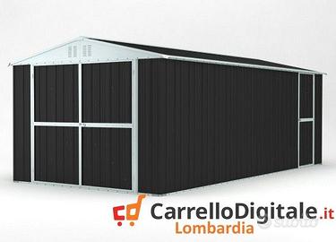 Box garage auto in Acciaio 327x611cm 19mq nero