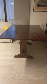 tavolo a libro in noce