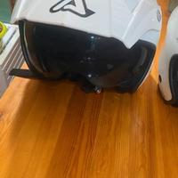 Casco  acerbis jet bianco taglai m +visiera solare