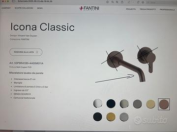 Bocchetta per miscelatore lavabo da parete Fantini