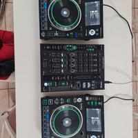 sc5000 denon e mixer X1800 con flightcase 