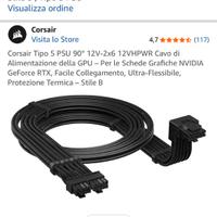 Cavo corsair gpu 12hpwr 90 gradi