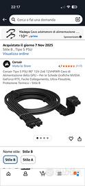 Cavo corsair gpu 12hpwr 90 gradi