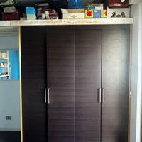 Letto Scrivania Libreria e Armadio con soppalco