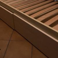 Letto singolo con cassetti e rete a doghe