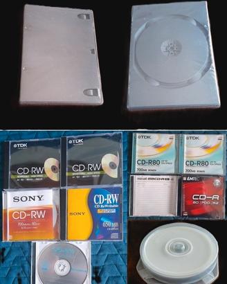 dvd / cd nuovi da masterizzare e custodie
