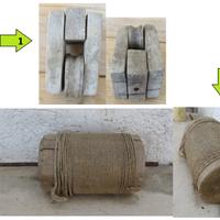 Coppia rullo corda carrucola gancio puleggia pozzo