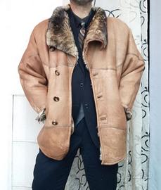Shearling Montone   Vintage 80s  beige  