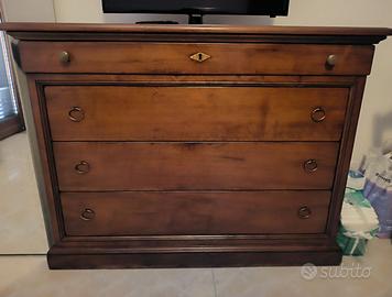 Comodini, comò, armadio, struttura letto in legno