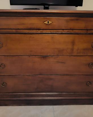 Comodini, comò, armadio, struttura letto in legno