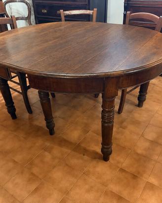 Tavolo allungabile e Sedie in Legno Stile Rustico
