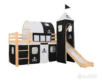 letto pirati per bambini con scivolo
