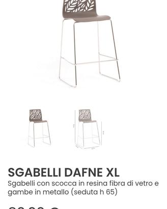 Sgabello  dafne tortora 25€