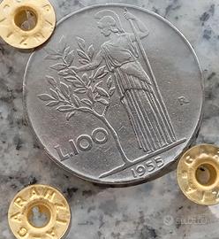 RARO 100 lire 1955 repubblica italiana