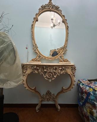 Consolle con specchio barocco veneziano