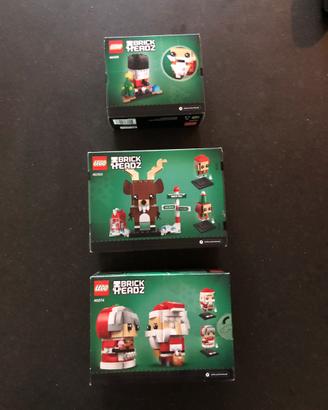 Lego brickheadz natale 40274 + 40353 + 40425 nuovi
