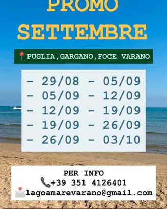 Foce varano - gargano - settembre 2026