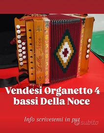Organetto 4 bassi Della Noce