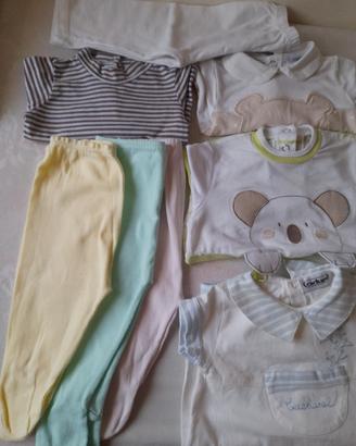 abbigliamento primav-estate neonati di 1-3 mesi 