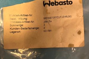 Webasto alimentazione combustibile riscaldatori