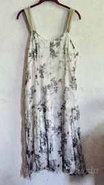 vestito fantasia bianco grigio