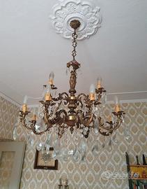 lampadario a gocce vintage