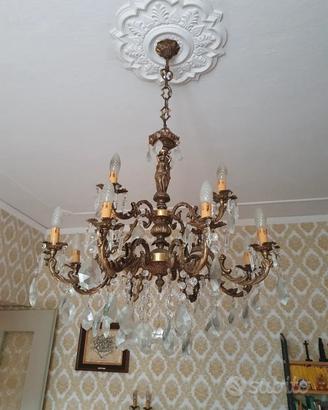 lampadario a gocce vintage