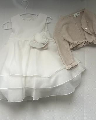 Abito e cardigan iDo 9 mesi 74 cm per cerimonia