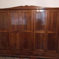 Camera da letto matrimoniale completa vintage noce