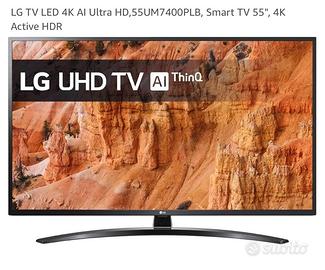 LG TV LED 4K AI Ultra HD,55UM7400PLB smart tv 55