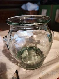 Arbanella Vintage panciuta in vetro pesante verdol