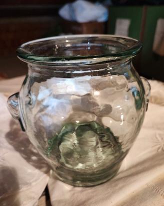 Arbanella Vintage panciuta in vetro pesante verdol