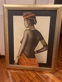 quadro con Swarovski e glitter