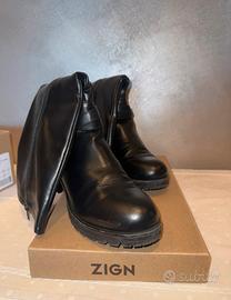 Stivali ZIGN neri con fibbie - n. 40 usati 2 volte