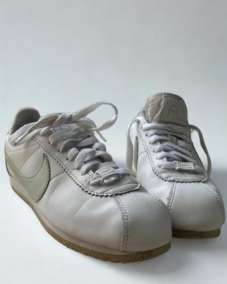 Nike Cortez Classic Leather-Pelle bianca/avorio.