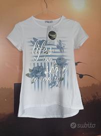 T-shirt bambina Smile Yes 12 anni nuova