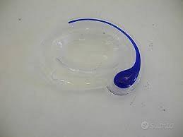 Onda blu svuotatasche oggetto di murano la murrina