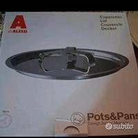 ALESSI coperchio Pots&Pans. in acciaio 18cm