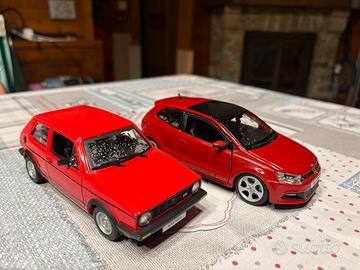 Lotto VW Polo e Golf Burago 1/24
