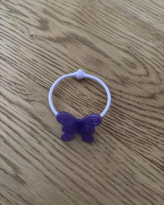 Bracciale bambina in plastica con farfalla