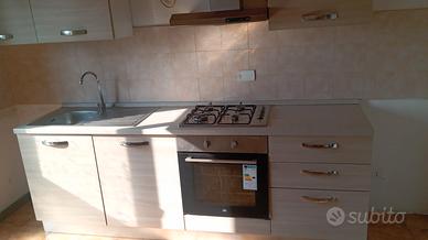 Cucina lineare moderna con elettrodomestici