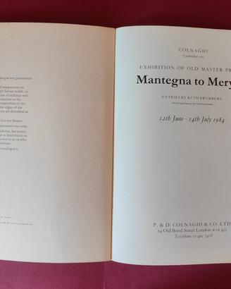 Mantegna to Meryon Catalogo Colnaghi 1984