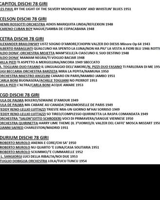 60 Dischi 78 Giri Epoca 1917-1958