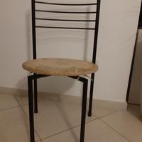 n.6 sedie in metallo colore nero