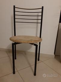 n.6 sedie in metallo colore nero