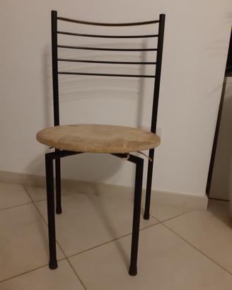 n.6 sedie in metallo colore nero