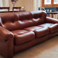 Divano in pelle anni '70