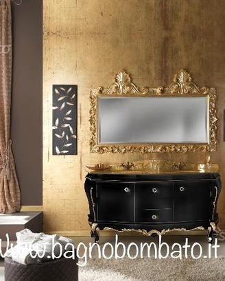 Mobile bagno doppio lavabo top cristallo24k e star