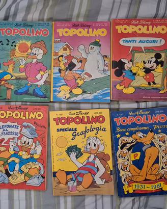 Lotto 9 Fumetti Topolino Vintage Anni 70/80 